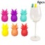 6pcs Silicone Red Wine Glass Marker Creative Pineapple Marker Charm Drink CHK177 Carousel 2