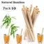 10Pcs Natural Bamboo Straw 20cm Reusable Drinking Straws with Cleaning Br CHK177 Carousel 2