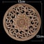 Round Wood Applique Wood Decal Wood Mouldings Onlay Unpainted European Ca CHK177 Carousel 1