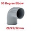 Gray 20/25/32mm PVC Pipe Fittings 3/4/5/6 Ways DIY Straight Elbow Equal Tee Conn Carousel 9