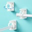 2Pcs Curtain Rod Bracket Hooks Adjustable Clear Wall Bracket Self Adhesive Rods Carousel 1