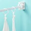 2Pcs Curtain Rod Bracket Hooks Adjustable Clear Wall Bracket Self Adhesive Rods Carousel 2