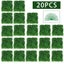 20 pcs Artificial Flowers Boxwood Grass 25x25cm Backdrop Panels Topiary H CHK177 Carousel 1