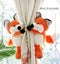 2pcs Jungle Forest Animals Curtain Tieback Holder Hooks Tie Backs Childre CHK177 Carousel 11