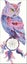 Dream catcher and owl cross stitch package animal 18ct 14ct 11ct cloth co CHK177 Carousel 4