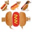 Pet Dress Up Costume Hot Dog Shaped Dachshund Sausage S M L Adjustable Clothes F Carousel 2