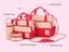 5PCS Multi Functional Mommy Bags Set Diapers Storgeage Handbag Kit Carousel 8