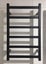 BLACK Heated towel rail 450mm wide 6 bars Carousel 1
