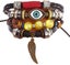 Evil Eye Bracelet Bohemian Genuine Leather Charm Bracelet For Women Men Vintage Carousel 1