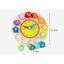 Wooden Shape Color Sorting Clock Teaching Time Number Carousel 4