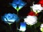 5 X 3LED Solar Powered Garden Decorations Lights Simulation Rose Flower Lamp Carousel 6