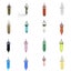 2PCS Crystal Point Pendant Silver Necklace Gemstone Point Reiki Healing Stone Carousel 2