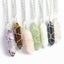 Boho Crystal Quartz Healing Point Chakra Gemstone Natural Stone Pendant Necklace Carousel 1