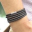 Retro Wrap Long Leather Bracelet, Men Bangles Black1 Carousel 3