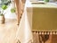 140x140cmImitation Linen Table Cloth Embroidery Tablecloths Green Carousel 4