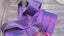 purple synthetic fabric cut as belt plus another strip as shown Carousel 1