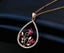 Ruby Diamonds Water Drop Shaped Pendant CZ Necklace for Women Carousel 4