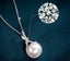 Simulated Pearl Pendant CZ Necklace for Women Carousel 2