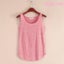 Women Slub Cotton Tank Top Sleeveless T Shirt Round Neck Loose Singlet Vest Tops Carousel 6