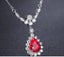 Rubine Diamonds Water Drop Shaped Pendant CZ Necklace for Women Carousel 3