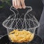 Foldable Steam Rinse Strain Fry French Chef Basket Cook Drainer Basket Carousel 5