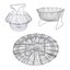 Foldable Steam Rinse Strain Fry French Chef Basket Cook Drainer Basket Carousel 14