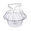 Foldable Steam Rinse Strain Fry French Chef Basket Cook Drainer Basket Carousel 17