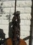 Fisherman with rod / Handmade wooden statue / Indonesian wood 64.5cm. Carousel 8
