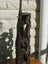 Fisherman with rod / Handmade wooden statue / Indonesian wood 64.5cm. Carousel 9