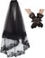 Lace Veil, Bridal Wedding Veils Halloween Veil With Comb And Gloves Carousel 1