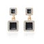 Earrings Black Square Geometric Earrings Women Crystal Luxury Rhinestone Earring Carousel 1