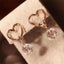 Women Ear Jewelry Heart Shaped Crystal Earrings Eardrop Stud Earring Gifts Carousel 3