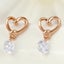 Women Ear Jewelry Heart Shaped Crystal Earrings Eardrop Stud Earring Gifts Carousel 4