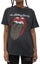 The Rolling Stones T Shirt Leopard Tongue new Official Unisex Black Acid Wash Carousel 3