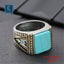 Brand New Men's Ring 925 Silver Turquoise Stone Ring Jewellery*Hot SALE Carousel 2