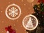16cm Christmas Snowflakes Print Window Hanging Light Xmas Decor Carousel 2