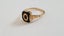 Lovely Antique Unisex 1920's Art Deco Era 9ct Gold Onyx Initial "O" Ring Carousel 3