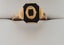 Lovely Antique Unisex 1920's Art Deco Era 9ct Gold Onyx Initial "O" Ring Carousel 4