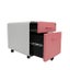 2 Drawers Mobile File Cabinet - Pink Carousel 3
