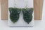 New Zealand Greenstone Drop Mask Earrings with Stg silver setting Carousel 4