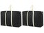 2Pcs Large Capacity Storage Bag Luggage Bag Quilt Organizer Bag Black Carousel 1