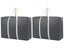 2Pcs Large Capacity Storage Bag Luggage Bag Quilt Organizer Bag Grey Carousel 1