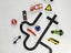 1 Set of Traffic Theme Bath Foam Toys Bathroom Sticker Toys with Storage Bag Carousel 4