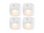 4 X LED Motion Sensor Light Under Cabinet Light Wardrobe Stair Light Warm White Carousel 1