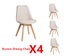 Dining Chair Boston Beige Fabric 4pcs (Black Friday Clearance) Carousel 1