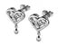 18K White Gold Crystal Heart Earrings "Elizabeth" Carousel 3