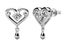 18K White Gold Crystal Heart Earrings "Elizabeth" Carousel 4