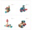 Wooden Building Blocks Carousel 12