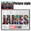 Personalised Marvel NAME Word Art Print Superhero Character Poster Customiz Gift Carousel 4