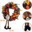 Halloween Decorations Wreaths Black Nome Lighted 30 LED Orange Wreaths Carousel 1